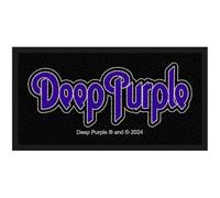 Toppa ricamata con logo ufficiale viola scuro, 10 x 5 cm, nero e viola