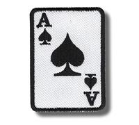 Toppa ricamata con scritta "Ace of Spade"