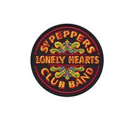 Toppa ricamata con scritta "Beatles SGT Peppers Lonely Hearts Club Ban", da applicare con ferro da stiro, accessorio souvenir