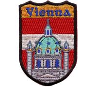 Toppa ricamata con scudo di Vienna Austria (7,6 cm), da applicare con ferro da stiro o da cucire, ideale per zaini, cappelli, borse, artigianato, toppe regalo