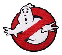 Toppa ricamata con simbolo dei Ghostbusters, termoadesiva o ricamabile, per costumi, magliette, borse