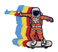 Toppa ricamata con stemma astronauta Spaceman da applicare con ferro da stiro