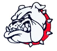 Toppa ricamata con testa di bulldog britannico, da cucire