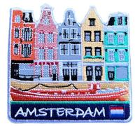 Toppa ricamata da 7,6 cm, con stemma dei Paesi Bassi di Amsterdam, da applicare con ferro da stiro, da cucire o da applicare con ferro da stiro, da viaggio, in Olanda, Europa, souvenir