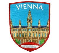 Toppa ricamata da 7,6 cm, motivo: Vienna, Austria, da applicare con ferro da stiro o da cucire, perfetta per giacche, cappelli, zaini, camicie, berretti, toppe regalo fai da te