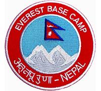 Toppa ricamata da applicare con ferro da stiro/cucire, motivo: Mount Everest Base Camp Nepal (8,9 cm), da applicare con ferro da stiro, souvenir di viaggio, per regali fai da te