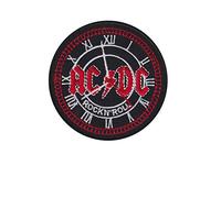 Toppa ricamata da applicare con ferro da stiro e scritta in lingua inglese"Ac Dc ACDC Rock N Roll", accessorio souvenir