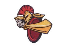 Toppa ricamata da applicare con ferro da stiro, motivo: gladiatore crociato del centurione romano (4)