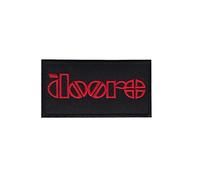 Toppa ricamata da applicare con ferro da stiro, motivo: The Doors Red Rockband