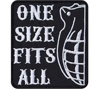 Toppa ricamata da applicare con ferro da stiro o cucitura: "One size fits all" Patch morale MG Granata da annodare/stirare | Patch applicativo per giacca/giubbotto/jeans/stivali/divisa | 70x80mm