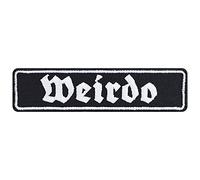 Toppa ricamata da applicare con ferro da stiro o cucitura | Patch WEIRDO per cucire/stirare | Patch divertente per influencer | Regalo per il miglior amico | Applicazione per tutti i tessuti |100x25mm