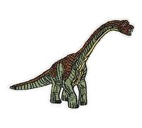 Toppa ricamata da applicare con ferro da stiro o cucitura per bambini - Patch Brachiosaurus da stirare | Ricami dinosauri per abbigliamento - Fregio da cucire | 95x70mm