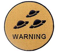 Toppa ricamata da applicare con ferro da stiro o cucitura, tema: Avviso X - File UFO