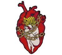 Toppa ricamata da applicare con ferro da stiro o cucitura, tema: Imprigionato nel profondo del mio cuore