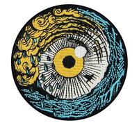 Toppa ricamata da applicare con ferro da stiro o cucitura, tema: La tempesta dal mare