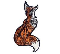 Toppa ricamata da applicare con ferro da stiro o cucitura, tema: Volpe