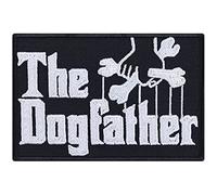 Toppa ricamata da applicare con ferro o cucire: "IL PADRINO DEI CANI" | Patch/Applique per padroni di cani | Regalo per padrone di cane | Giacca/Jeans/Accessori | 90x60mm