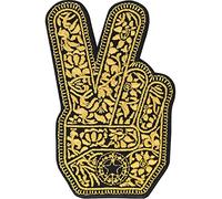 Toppa ricamata da applicare con ferro o cucitura: Dita pace ricamate | Uniti contro violenza armata | Patch adesivo/ricamato per pace | Simbolo pace | Applique Peace | 80x50mm