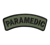 Toppa ricamata da applicare con ferro o cucitura: "Paramedic" per Sanitari - Patch Army Medical Command - Regalo forze amate Uomo/Donna - Applicazione per Giacca/Gilet/Uniforme - 70x20mm