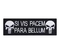 Toppa ricamata da applicare con ferro o cucitura: Patch - Flagge Toppa da cucire con bandiera della (Si vis pacem para bellum (Punisher) - Patch)