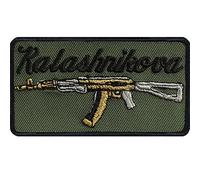 Toppa ricamata da applicare con ferro o cucitura: Patch "KALASHNIKOVA" | Army Tactical Morale Patch | Adesivo militare | annodare/stirare | Applicazione per giacca/gilet/jeans | 75x40mm