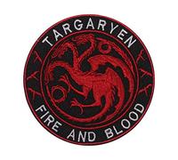 Toppa ricamata da cucire con il ferro da stiro, motivo: Trono di Spade, motivo: Targaryen