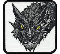 Toppa ricamata ferro o cucitura cavaliere crociato | applicazione per cucire/stirare patch templari | Deus Vult emblema knights templar | immagine termoadesiva medievale tessuti | 80x80mm