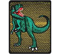 Toppa ricamata ferro o cucitura T-REX Dino Patch Tyrannosaurus Rex Indominus Rex Aufbügler | Kostüm-Applikation Jurassic Geschenk | 60x75mm
