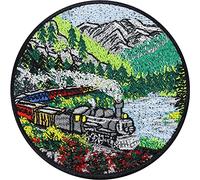 Toppa ricamata ferro o cucitura: Treno a vapore grigio Patch termoadesivo - Applicazione da stirare per amanti delle ferrovie - Regalo per ferroviere - Giocattolo locomotiva a vapore - 80x80mm