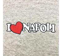 Toppa ricamata - I Love Napoli (bianco)