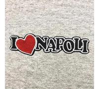 Toppa ricamata - I Love Napoli (nero)