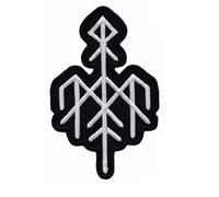 Toppa ricamata in tessuto con logo Wardruna Runaljod (termoadesiva, compatta, 1 pezzo)