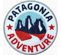 Toppa ricamata Patagonia Adventure (5,7 cm) da applicare con ferro da stiro o cucire, souvenir in Sud America, Cile, Argentina, Torres del Paine, toppe regalo fai da te