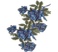 Toppa Ricamata Rosa Blu per Vestiti e Scarpe, Coppia | Poliestere, Facile da Applicare e Pratica, Decoro Elegante e Grazioso, per Riparare o Ornare Capi