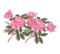 Toppa Ricamata Rosa per Borse e Borsette in Poliestere, Coppia | Ricamo Delicato, Facile da Applicare, Adatta a Riparare e Decorare Capi, Accessori, Effetto Elegante
