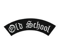 Toppa ricamata termoadesiva - BIG PATCH - Old School XL per Motociclista da Ricamo su Pilot Motorcycle, Gilet da Moto, t-shirt, jeans, Iron-On per Decorare Abbigliamento da Moto, Giubbotto Fai da Te