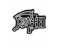 Toppa ricamata termoadesiva con band Death Metal, colore: bianco