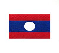 Toppa ricamata termoadesiva con bandiera nazionale del Laos