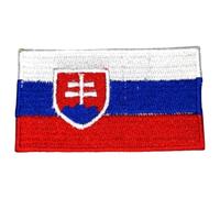 Toppa ricamata termoadesiva con bandiera nazionale della Slovacchia.
