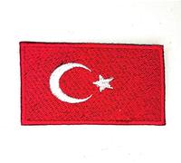 Toppa ricamata termoadesiva con bandiera nazionale della Turchia
