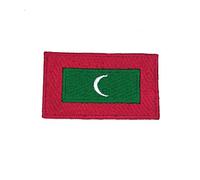 Toppa ricamata termoadesiva con bandiera nazionale delle Maldive