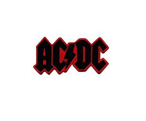Toppa ricamata termoadesiva con logo Ac Dc Acdc Schwarz Rot Black Red