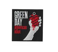 Toppa ricamata termoadesiva con scritta "Green Day", da applicare con ferro da stiro