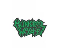 Toppa ricamata termoadesiva con scritta "Municipal Waste Crossover Band_1"