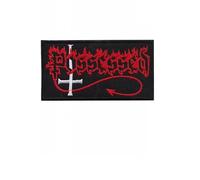 Toppa ricamata termoadesiva con scritta "Possessed Death Metal Band"