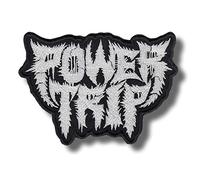Toppa ricamata termoadesiva con scritta "Power Trip"