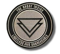 Toppa ricamata termoadesiva con scritta "The Ghost Inside Patch"