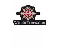 Toppa ricamata termoadesiva con scritta "Within Temptation Symphonic Meta"