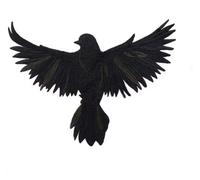 Toppa ricamata Termoadesiva da applicare con ferro da stiro o cucitura: "Grande Aquila nera - Eagle" | Patch Iron-On | Sticker per abbigliamento | Fai da te