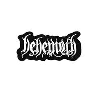 Toppa ricamata termoadesiva, motivo: Behemoth Death Metal, colore: argento